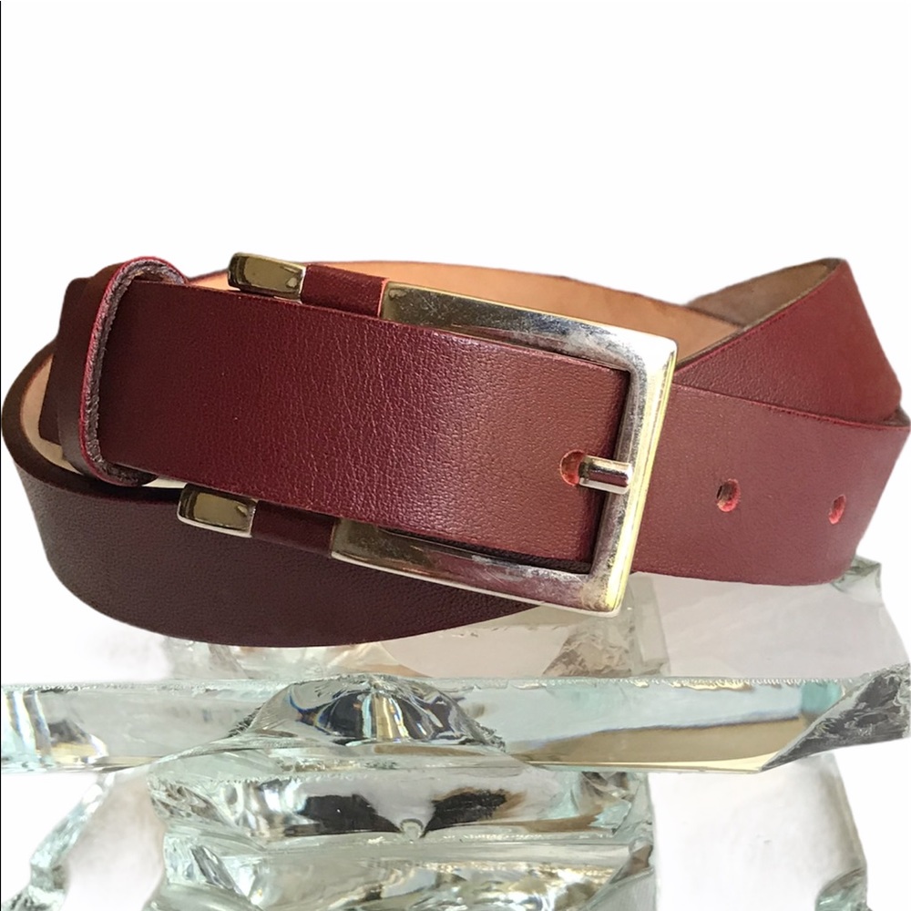 Garuglieri Italian Leather Belt, Burgundy, small